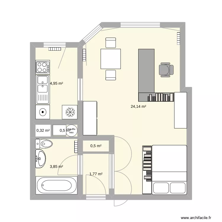Appart Lyon Meublé. Plan de 7 et 36 m² Appart Lyon Meublé. Plan de 7 et 36 m²