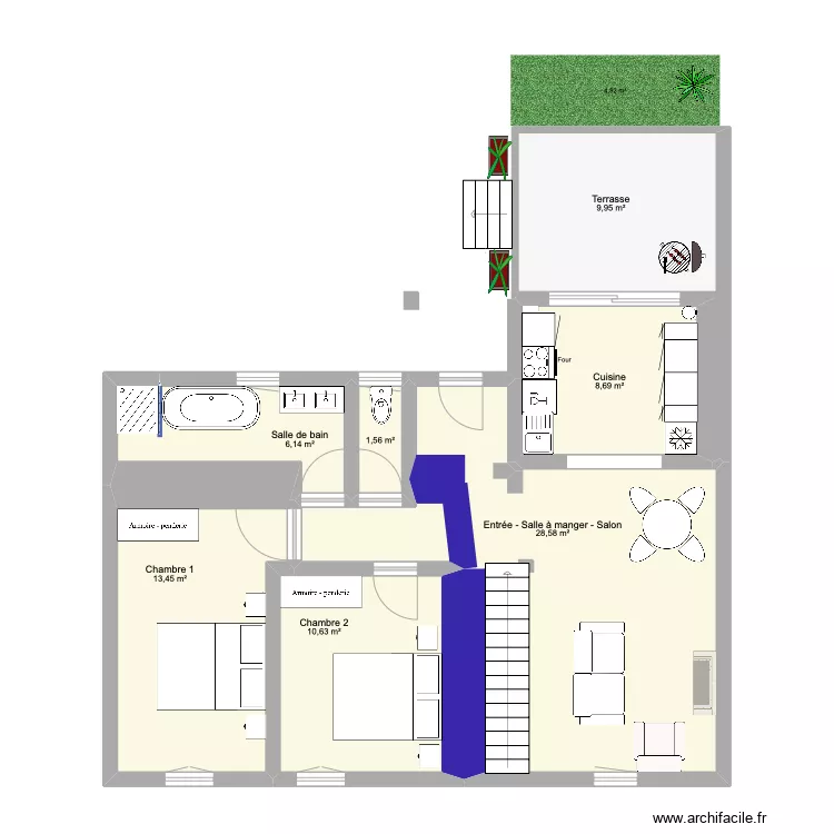 Philippe R+1. Plan de 