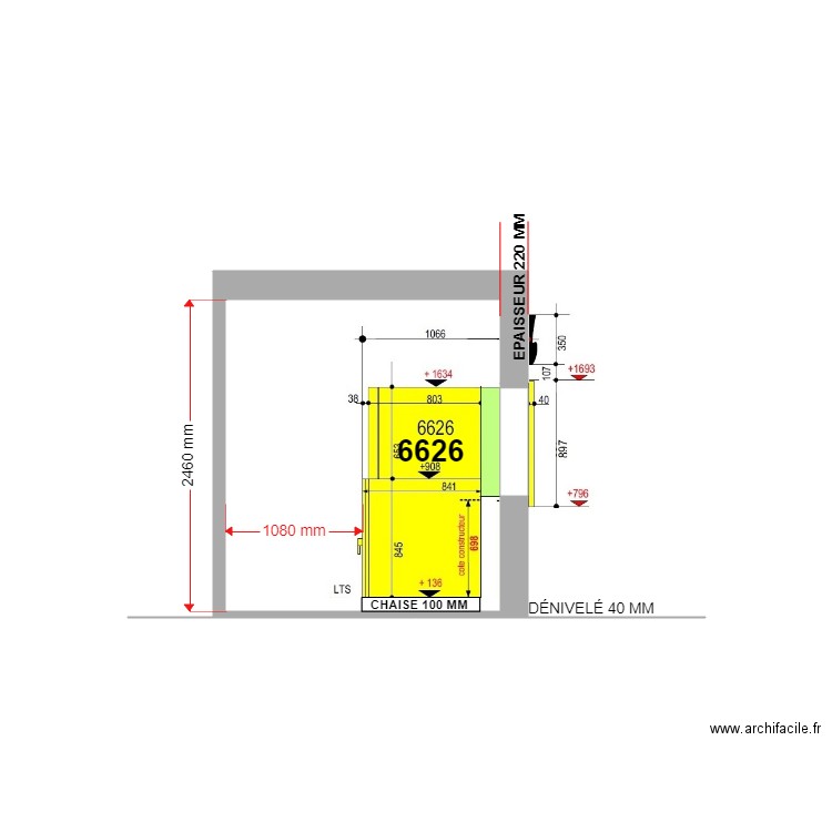 COUPE EXISTANT 6626 CROIX VALMER. Plan de 0 pièce et 0 m2