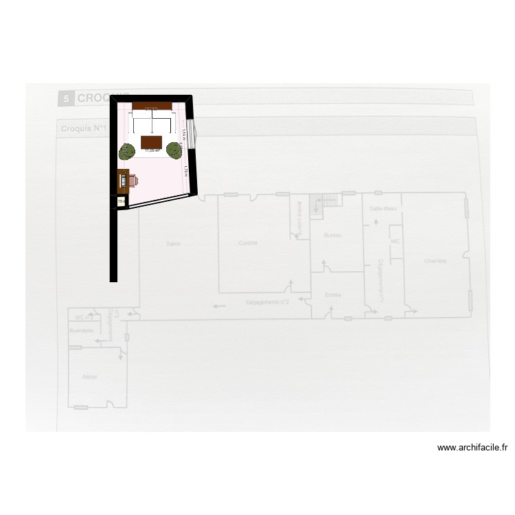 Long&egrave;re version 3. Plan de 0 pièce et 0 m2