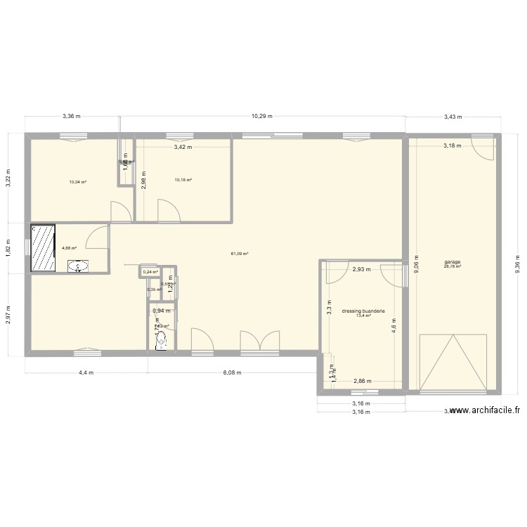 maison lavaur. Plan de 11 pièces et 132 m2
