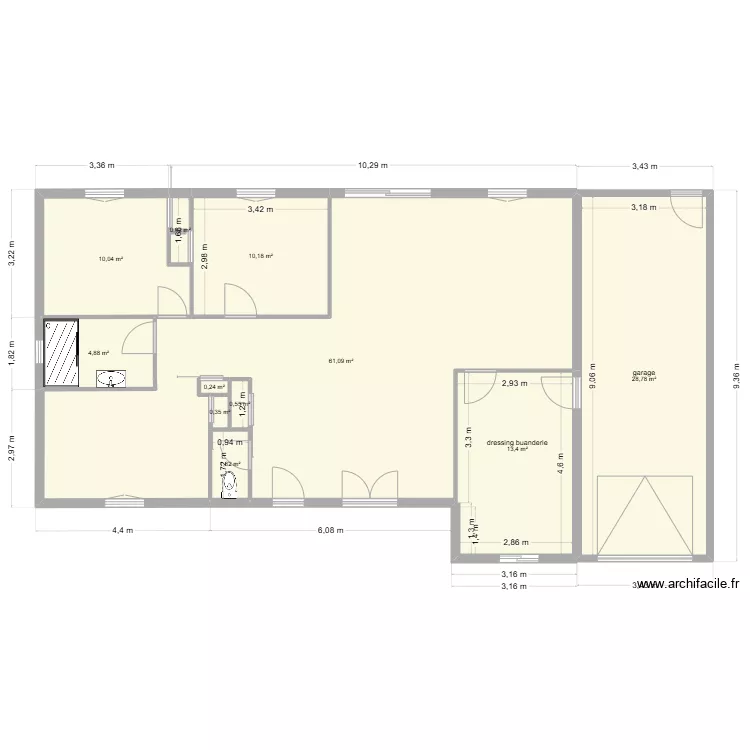maison lavaur. Plan de 
