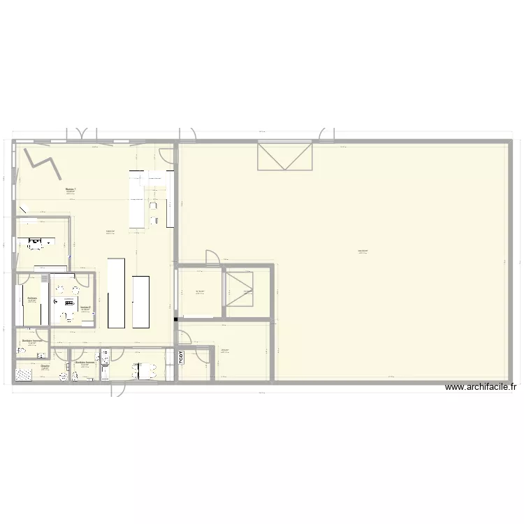 dacof rdc 2026. Plan de 12  et 617 m²
