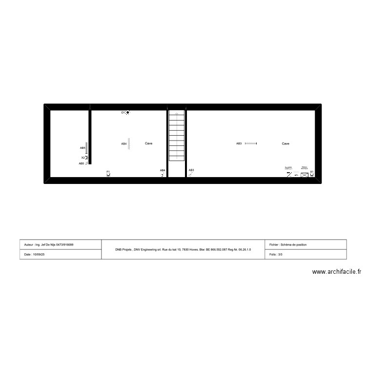 7370 Olivie cave 2025 09 11. Plan de 1 pièce et 46 m2