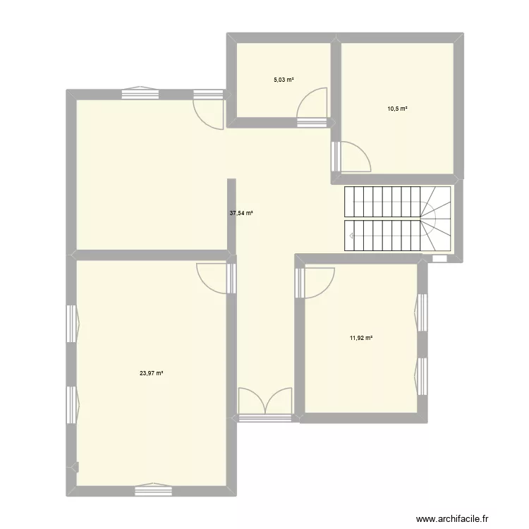 plan maison. Plan de 5  et 89 m²