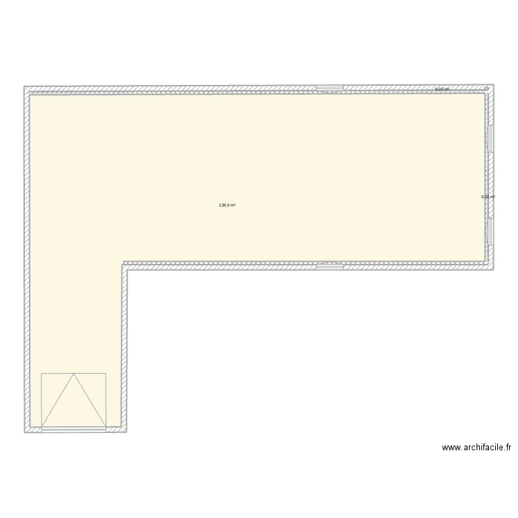 maison. Plan de 3 pièces et 127 m2