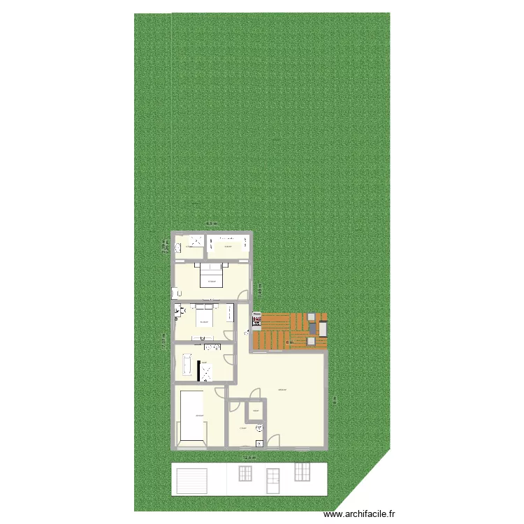 plan 1. Plan de 9  et 136 m²