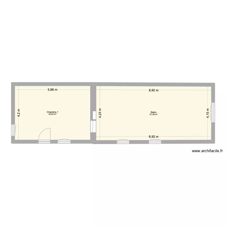 1er &Eacute;TAGE MAISON THOMAS. Plan de 