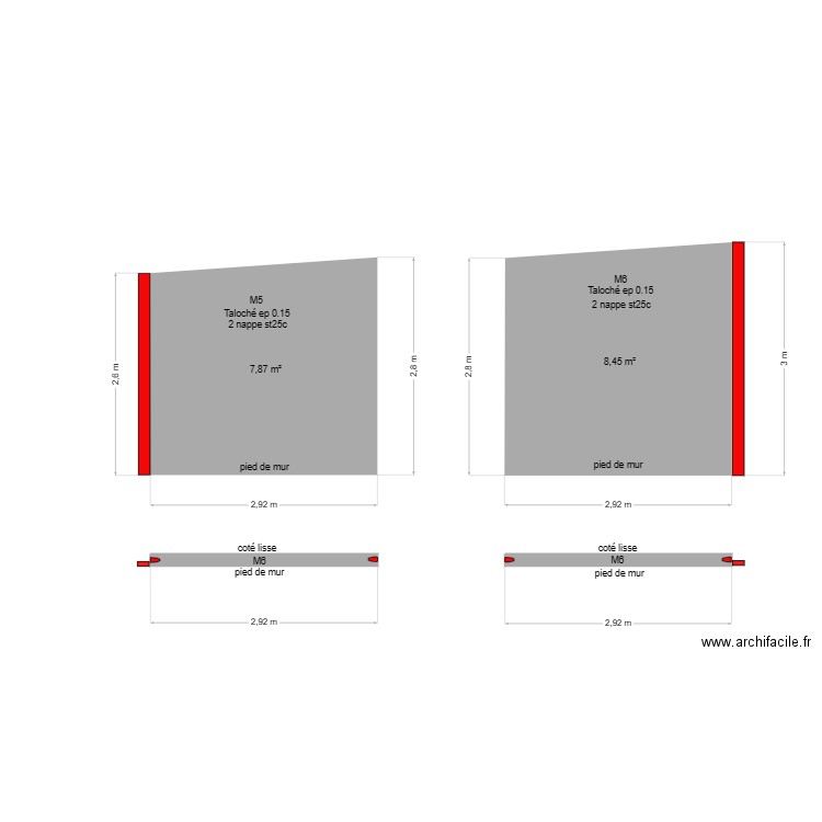 mur 2. Plan de 0 pièce et 0 m2