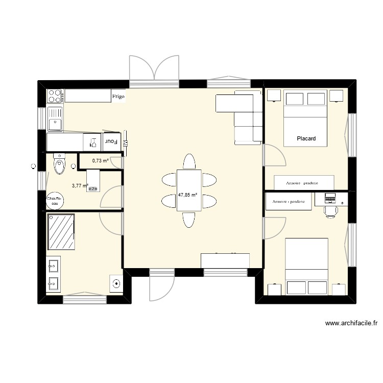 Chalet Uzés. Plan de 0 pièce et 0 m2