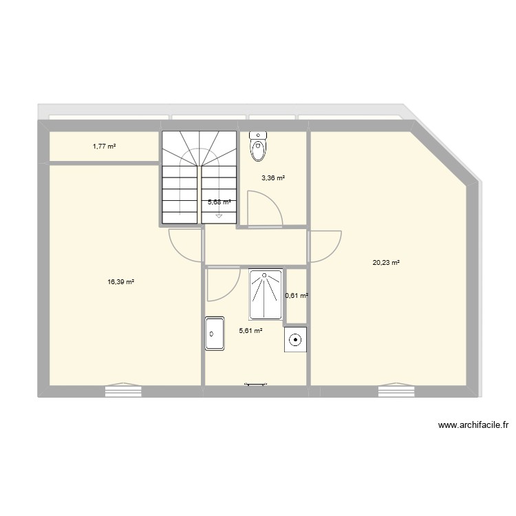 Logement R+1 et R+2. Plan de 0 pièce et 0 m2 Logement R+1 et R+2. Plan de 0 pièce et 0 m2