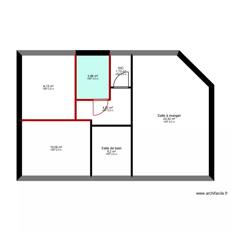 Logement R+1 et R+2. Plan de 14 et 111 m² Logement R+1 et R+2. Plan de 14 et 111 m²
