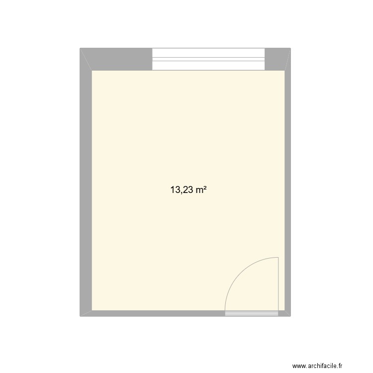 Dressing. Plan de 1 pièce et 13 m2