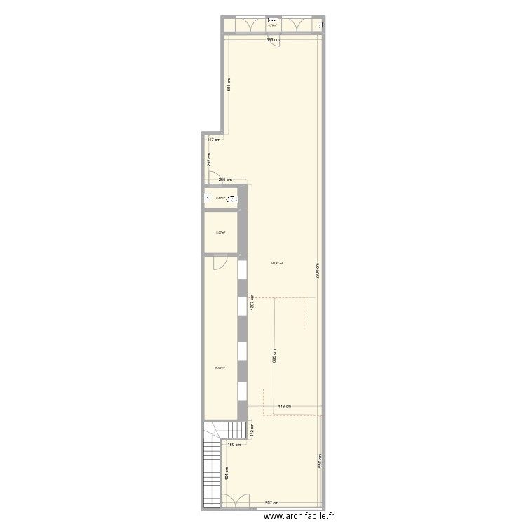 CHAGHOURI ANDRE. Plan de 5 pièces et 185 m2