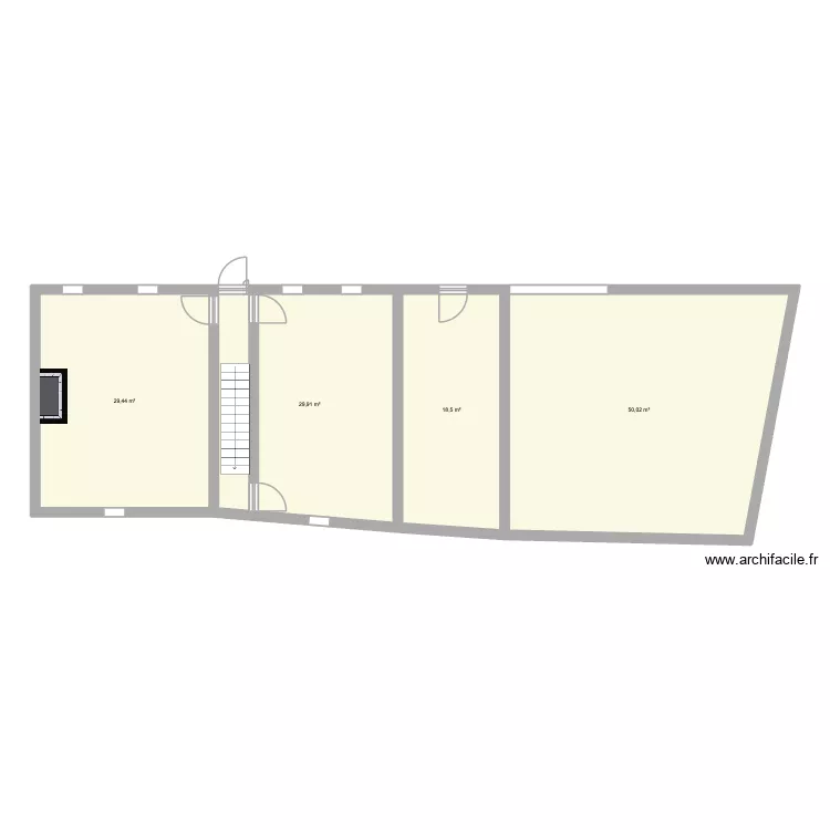 cambes rdc 1. Plan de 4  et 128 m²