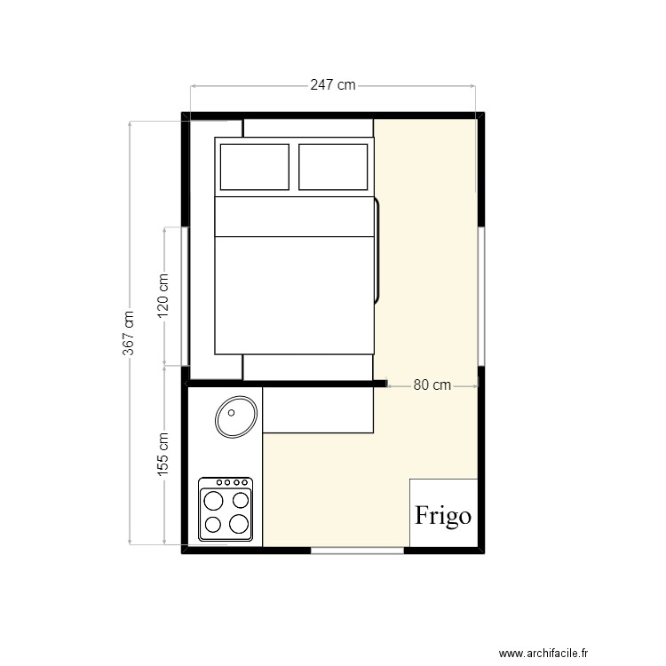 semi remorque nouvelle 2. Plan de 1 pièce et 9 m2