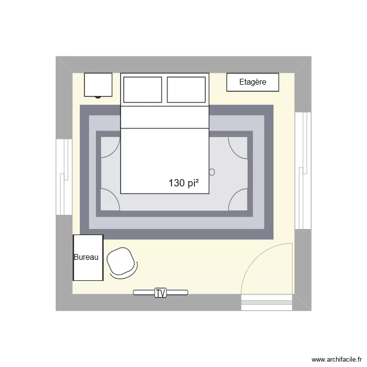 Chambre Elizabeth. Plan de 