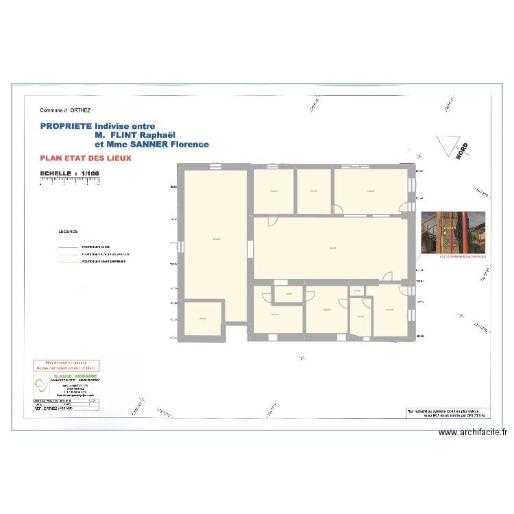 Pouyran Cuisine. Plan de 10 pièces et 174 m2