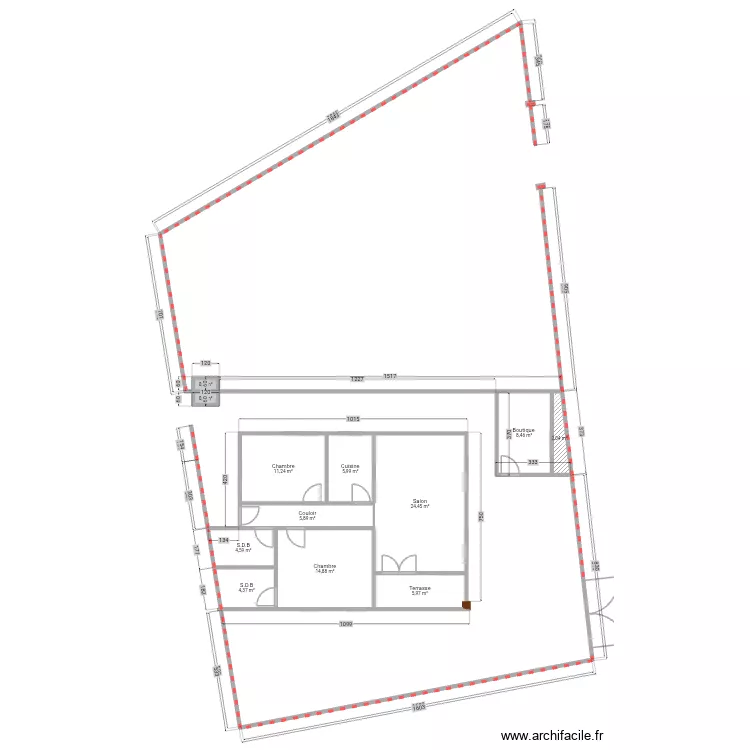 Ouedeo c. Plan de 12  et 89 m²