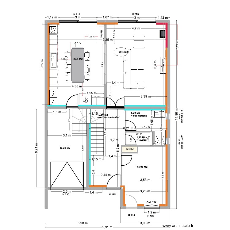 9 JF RDCH 12 09 25 cuisine MAJ. Plan de 44 pièces et 609 m2