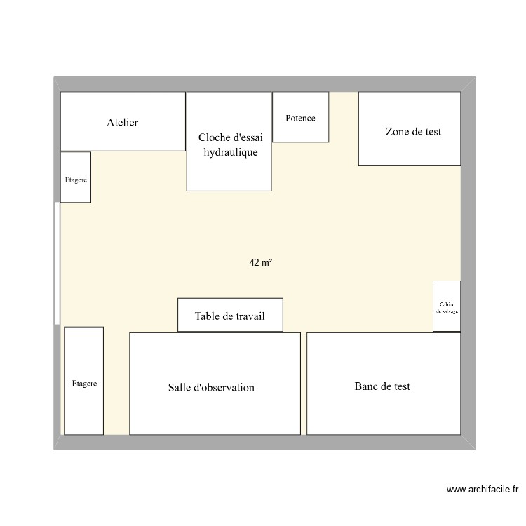 Cage SHA. Plan de 0 pièce et 0 m2