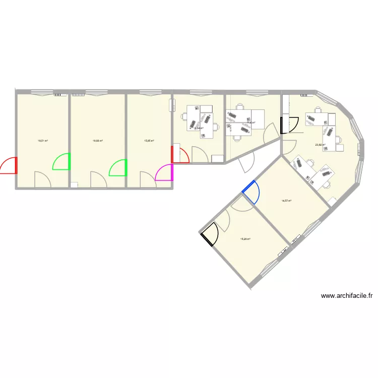 SRISET R+2 PE. Plan de 8 Pièces et 133 m² SRISET R+2 PE. Plan de 8 Pièces et 133 m²