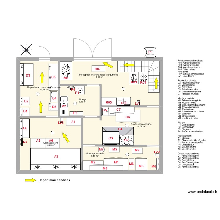 RDC FLUX DEPART MARCHANDISES 2. Plan de 0 pièce et 0 m2