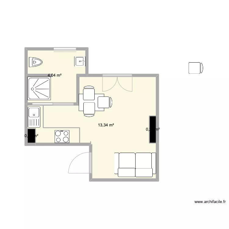 studio jaures 8. Plan de 