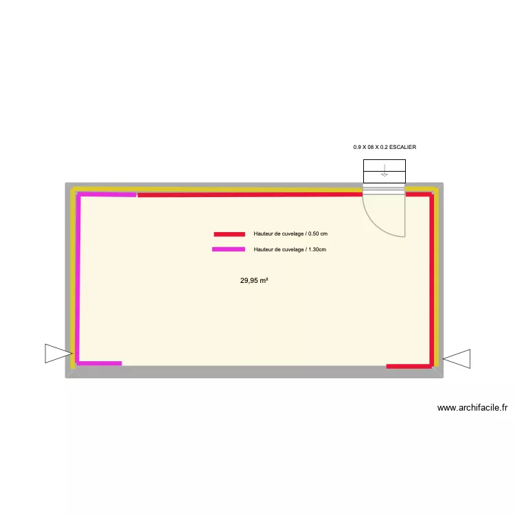 URBAIN. Plan de 1 pièce et 30 m²
