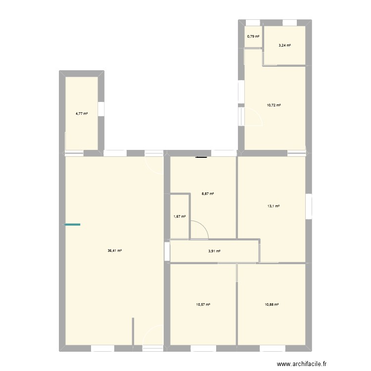 cogn11. Plan de 11 pièces et 105 m2