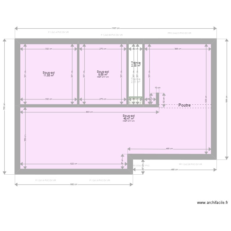 ML24009653. Plan de 12 pièces et 147 m2