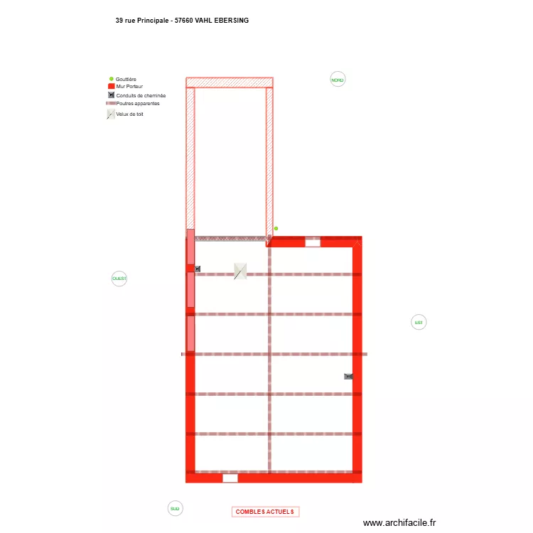 V-E_Combles base. Plan de 