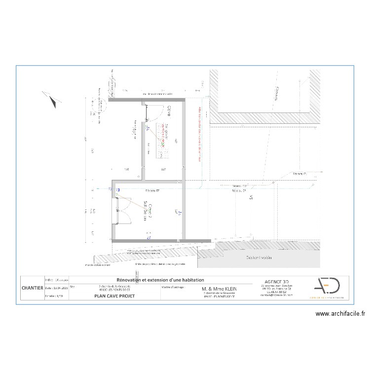 Plan E Klein cave K. Plan de 0 pièce et 0 m2