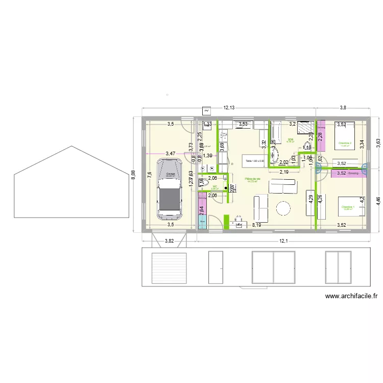 ARTAIX Plan 05 02 V2. Plan de 7  et 114 m²