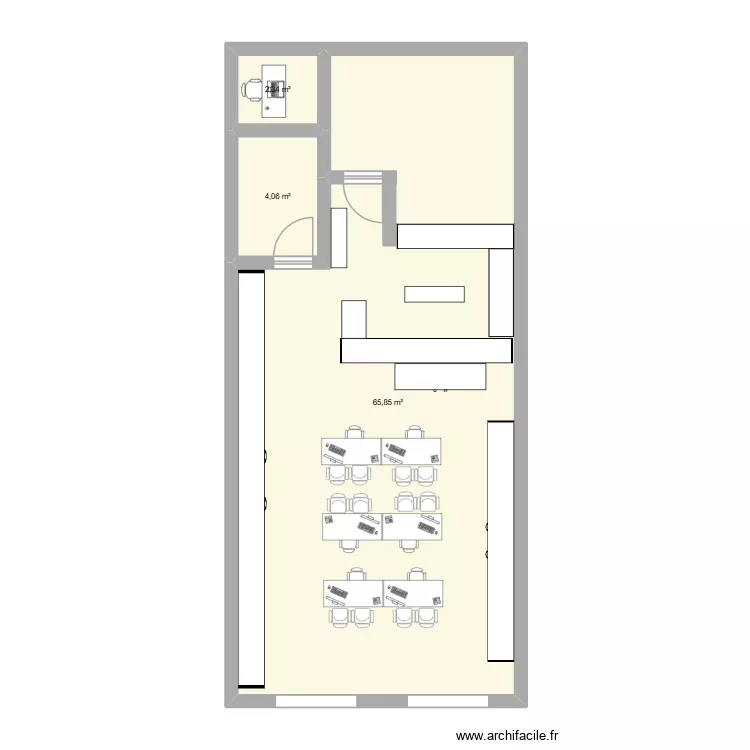 Plan du magasin. Plan de 3 et 72 m² Plan du magasin. Plan de 3 et 72 m²