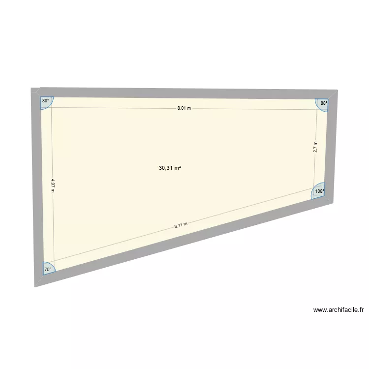 Magasin. Plan de 1 et 30 m² Magasin. Plan de 1 et 30 m²