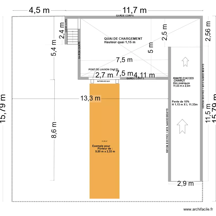 STE RADEGONDE QUAI CAP CONDUCTEUR ROUTIER. Plan de 