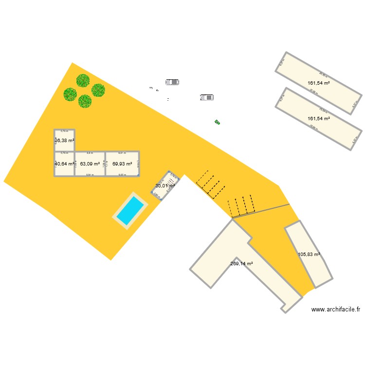 BLR. Plan de 9 pièces et 938 m2