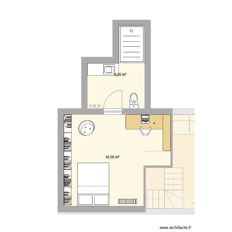 palissy etage. Plan de 0 pièce et 0 m2