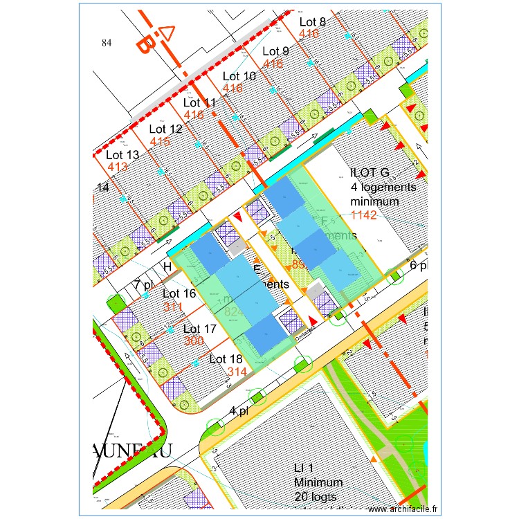 St Fulgent - Ilot E et F. Plan de 0 pièce et 0 m2