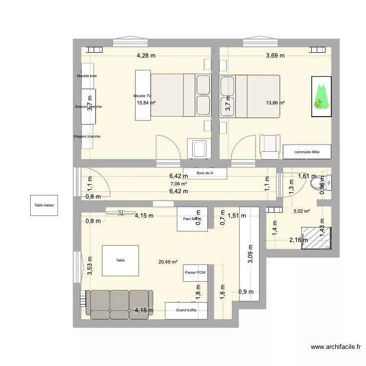 Cannes. Plan de 5 Pièces et 62 m² Cannes. Plan de 5 Pièces et 62 m²