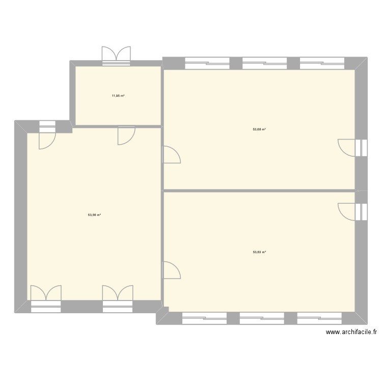 Héricy_Ancienne_école_RdC. Plan de 4 pièces et 173 m2