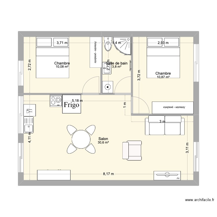 Maisonnette Meuilley. Plan de 0 pièce et 0 m2