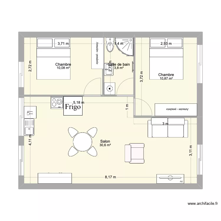 Maisonnette Meuilley. Plan de 