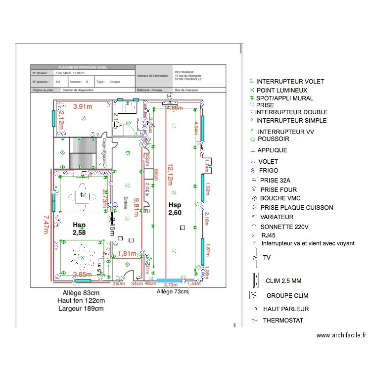OETRANGE RDC 1 off 1. Plan de 0 pièce et 0 m2