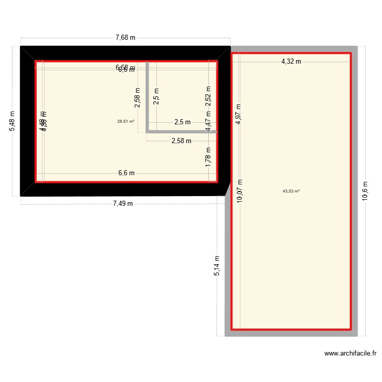 Maison St Amans surface. Plan de 0 pièce et 0 m2