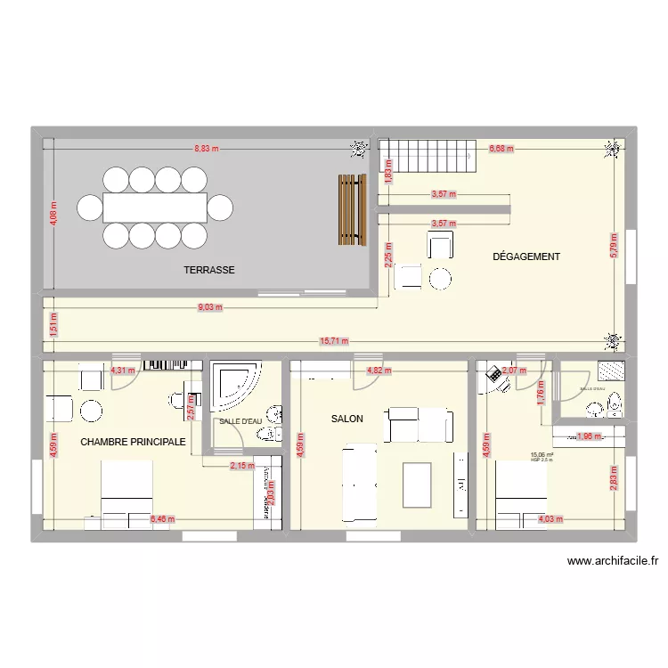 Residence Zinsou 1. Plan de 7  et 156 m²