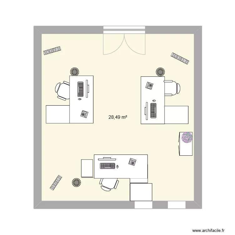 Bureau 138 Dj&eacute;n&eacute;ba Catherine Personne Convention. Plan de 