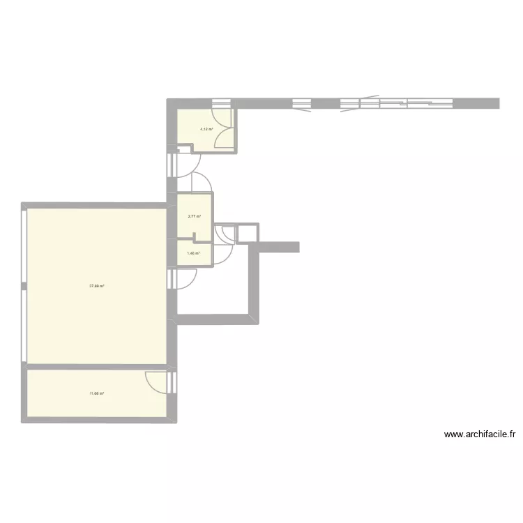 plan 3. Plan de 5  et 58 m²