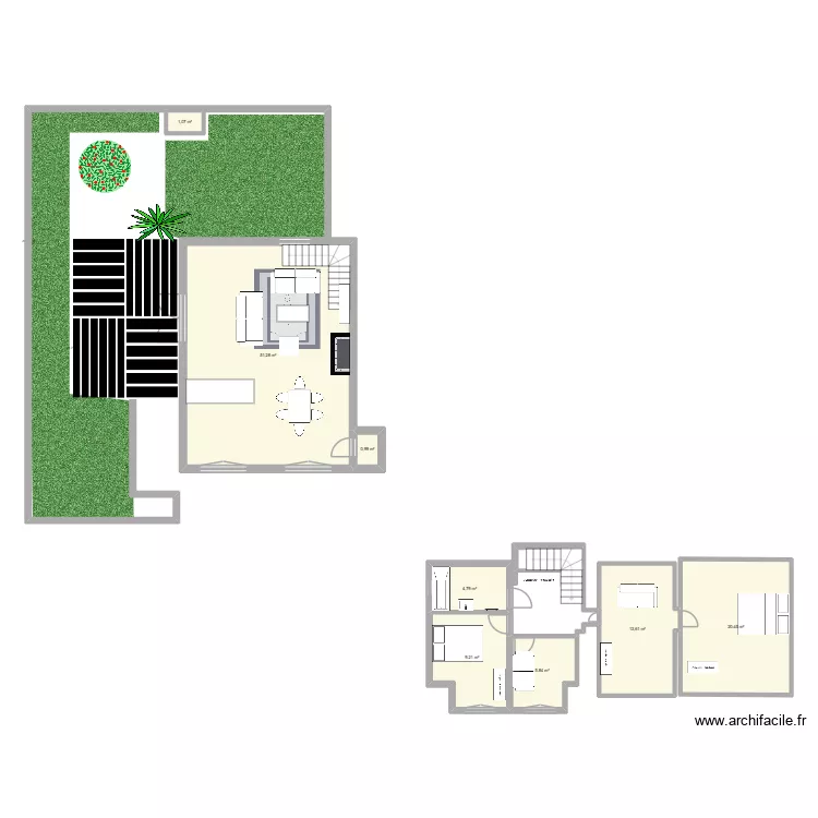 MAISON GUIDEL 2. Plan de 8  et 107 m²